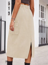 Load image into Gallery viewer, Yes Girl Denim Skirt with Pockets