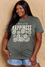 Load image into Gallery viewer, CREATE HAPPINESS Graphic Cotton T-Shirt