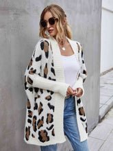 Load image into Gallery viewer, Leopard Pattern Fuzzy Cardigan