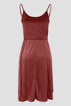 Load image into Gallery viewer, Decorative Button Spaghetti Strap Dress