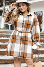 Load image into Gallery viewer, Pleasant Plaid Button Up Shirt Dress