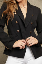 Load image into Gallery viewer, Double Breasted Padded Shoulder Blazer
