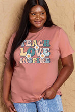 Load image into Gallery viewer, TEACH LOVE INSPIRE Graphic Cotton T-Shirt