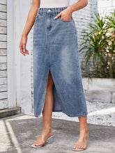Load image into Gallery viewer, Optimista Denim Skirt with Pockets