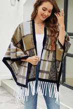 Load image into Gallery viewer, Cloak Sleeve Fringe Detail Poncho
