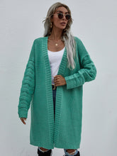 Load image into Gallery viewer, Double Take Horizontal Ribbing Open Front Duster Cardigan