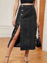 Load image into Gallery viewer, Marley Button Down Denim Skirt