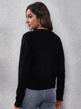 Load image into Gallery viewer, Color Block Button Up Long Sleeve Cardigan