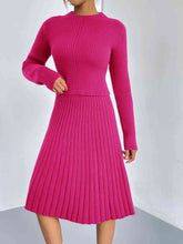 Load image into Gallery viewer, Rib-Knit Sweater and Skirt Set