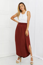 Load image into Gallery viewer, It's My Time Full Size Side Scoop Scrunch Skirt in Dark Rust