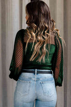 Load image into Gallery viewer, Mesh Long Sleeve Velvet Bodysuit