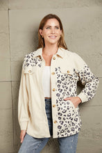 Load image into Gallery viewer, Double Take Leopard Print Pocketed Corduroy Jacket