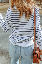 Load image into Gallery viewer, Striped Long Sleeve Round Neck Top