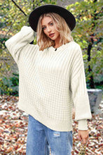 Load image into Gallery viewer, Round Neck Lantern Sleeve Sweater