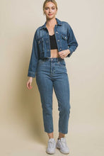 Load image into Gallery viewer, Lovely Cropped Denim Jacket