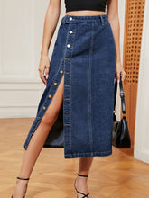 Load image into Gallery viewer, Marley Button Down Denim Skirt