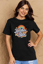 Load image into Gallery viewer, TEACHER VIBES Graphic Cotton T-Shirt