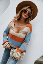 Load image into Gallery viewer, Color Block Scoop Sweater