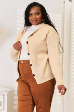 Load image into Gallery viewer, Woven Right Button-Down Hooded Sweater