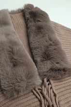 Load image into Gallery viewer, Fringe Detail Long Sleeve Ribbed Poncho