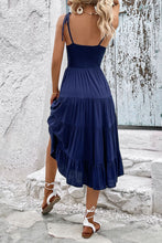 Load image into Gallery viewer, Tie-Shoulder Tiered Midi Dress