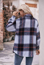 Load image into Gallery viewer, Plaid Long Sleeve Shirt Jacket with Pockets
