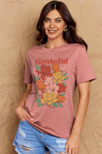 Load image into Gallery viewer, GRATEFUL Flower Graphic Cotton T-Shirt