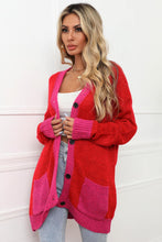 Load image into Gallery viewer, Contrast Detail Button-Up Cardigan with Pockets