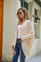 Load image into Gallery viewer, Mixed Knit Open Front Dolman Sleeve Cardigan
