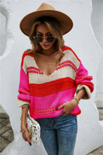 Load image into Gallery viewer, Color Block Scoop Sweater
