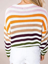 Load image into Gallery viewer, Striped Round Neck Knit Top