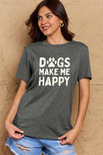 Load image into Gallery viewer, DOGS MAKE ME HAPPY Graphic Cotton T-Shirt