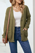 Load image into Gallery viewer, Drop Shoulder Button Down Pocketed Cardigan