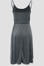 Load image into Gallery viewer, Decorative Button Spaghetti Strap Dress