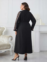 Load image into Gallery viewer, Fame Plus Size Printed Long Sleeve Dress