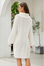 Load image into Gallery viewer, Lantern Sleeve Sweater Dress