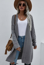 Load image into Gallery viewer, Double Take Horizontal Ribbing Open Front Duster Cardigan