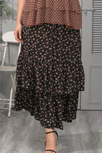 Load image into Gallery viewer, Plus Size Ditsy Floral Layered Maxi Skirt