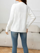 Load image into Gallery viewer, V-Neck Long Sleeve Buttoned Knit Top with Pocket