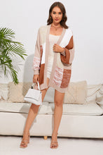 Load image into Gallery viewer, Color Block Open Front Longline Cardigan