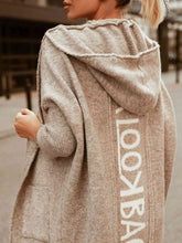 Load image into Gallery viewer, Open Front Hooded Sweater with Pockets