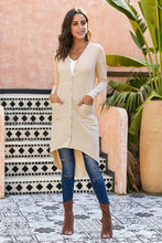 Load image into Gallery viewer, V-Neck Long Sleeve Cardigan with Pocket