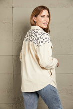Load image into Gallery viewer, Double Take Leopard Print Pocketed Corduroy Jacket