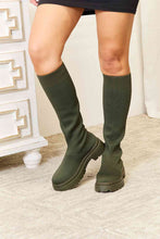 Load image into Gallery viewer, DIVA Knee High Platform Sock Boots