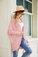 Load image into Gallery viewer, Mixed Knit Open Front Dolman Sleeve Cardigan