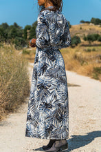 Load image into Gallery viewer, Botanical Print Maxi Shirt Dress
