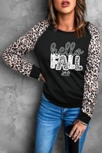 Load image into Gallery viewer, HELLO FALL Leopard Sweatshirt