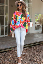 Load image into Gallery viewer, Abstract Lantern Sleeve Blouse