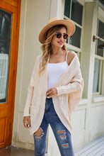 Load image into Gallery viewer, Mixed Knit Open Front Dolman Sleeve Cardigan