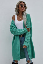 Load image into Gallery viewer, Double Take Horizontal Ribbing Open Front Duster Cardigan